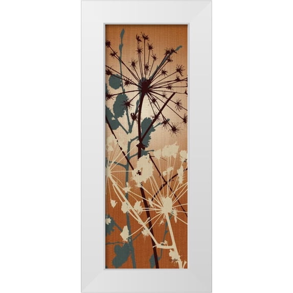 Stimson, Diane 9x18 White Modern Wood Framed Museum Art Print Titled - Grasses 3 Warm