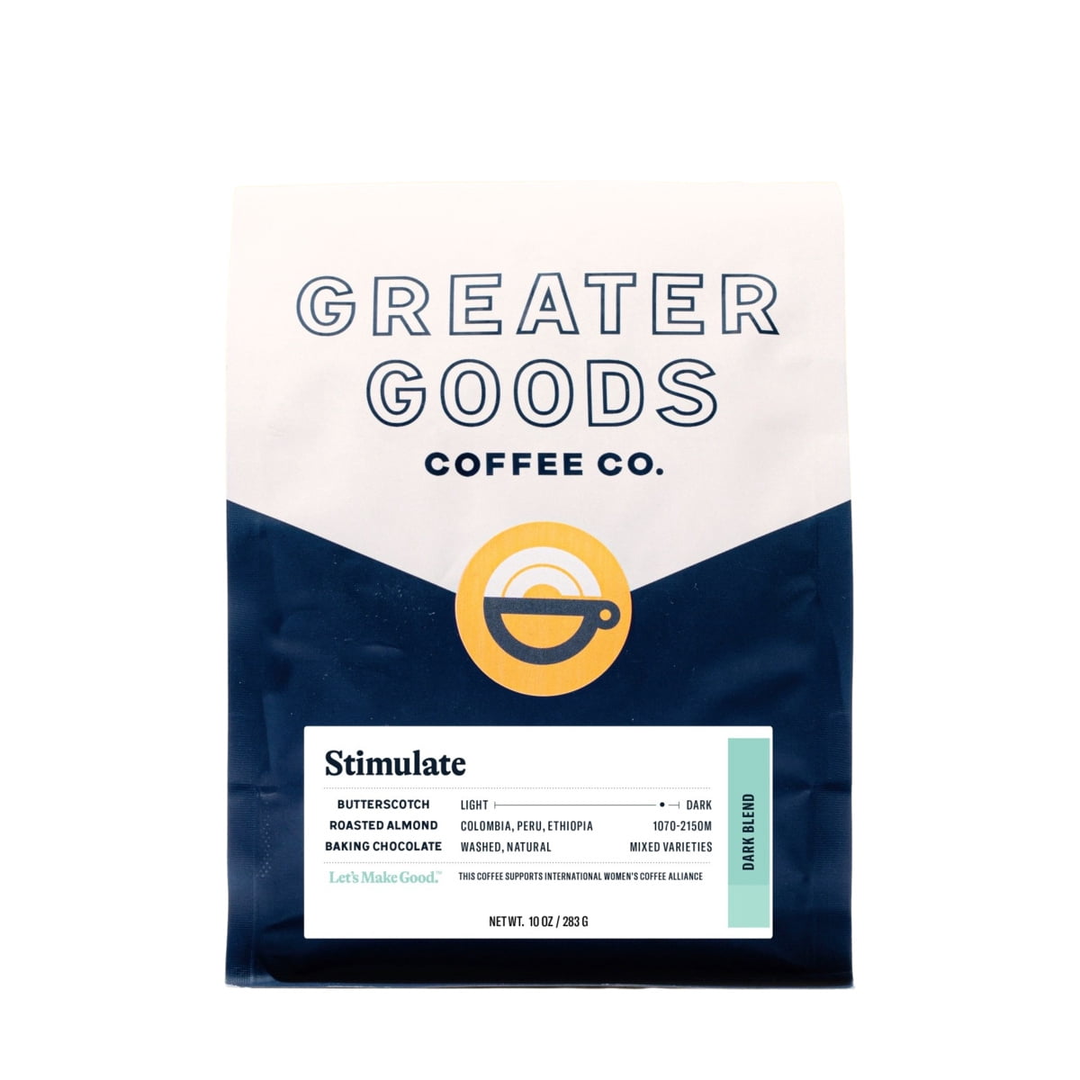 Stimulate - Dark Blend - Roasted by Greater Goods Coffee Co. - Freshly Ground Coffee - 2lb Bag