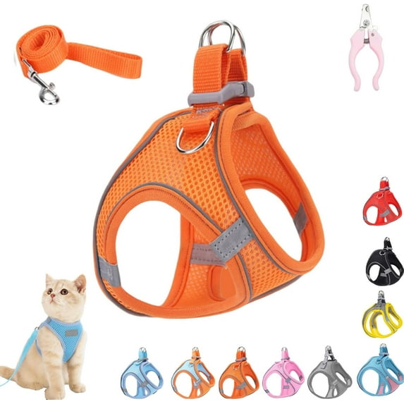 Stimulicat Cat Harness, Escape Proof No Choke No Pull Stimuli Cat Harness Design for Outdoor Cats, Soft Breathable Cat Leash Easy to Wear