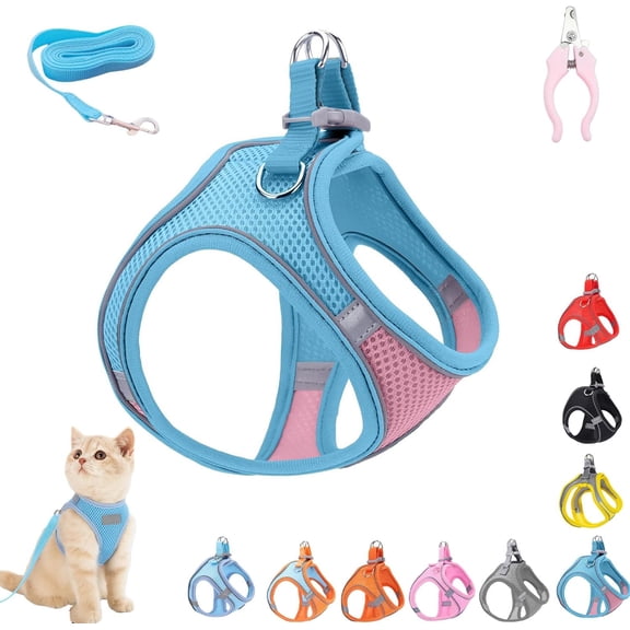 Stimulicat Cat Harness, Escape Proof No Choke No Pull Stimuli Cat Harness Design for Outdoor Cats, Soft Breathable Cat Leash Easy to Wear
