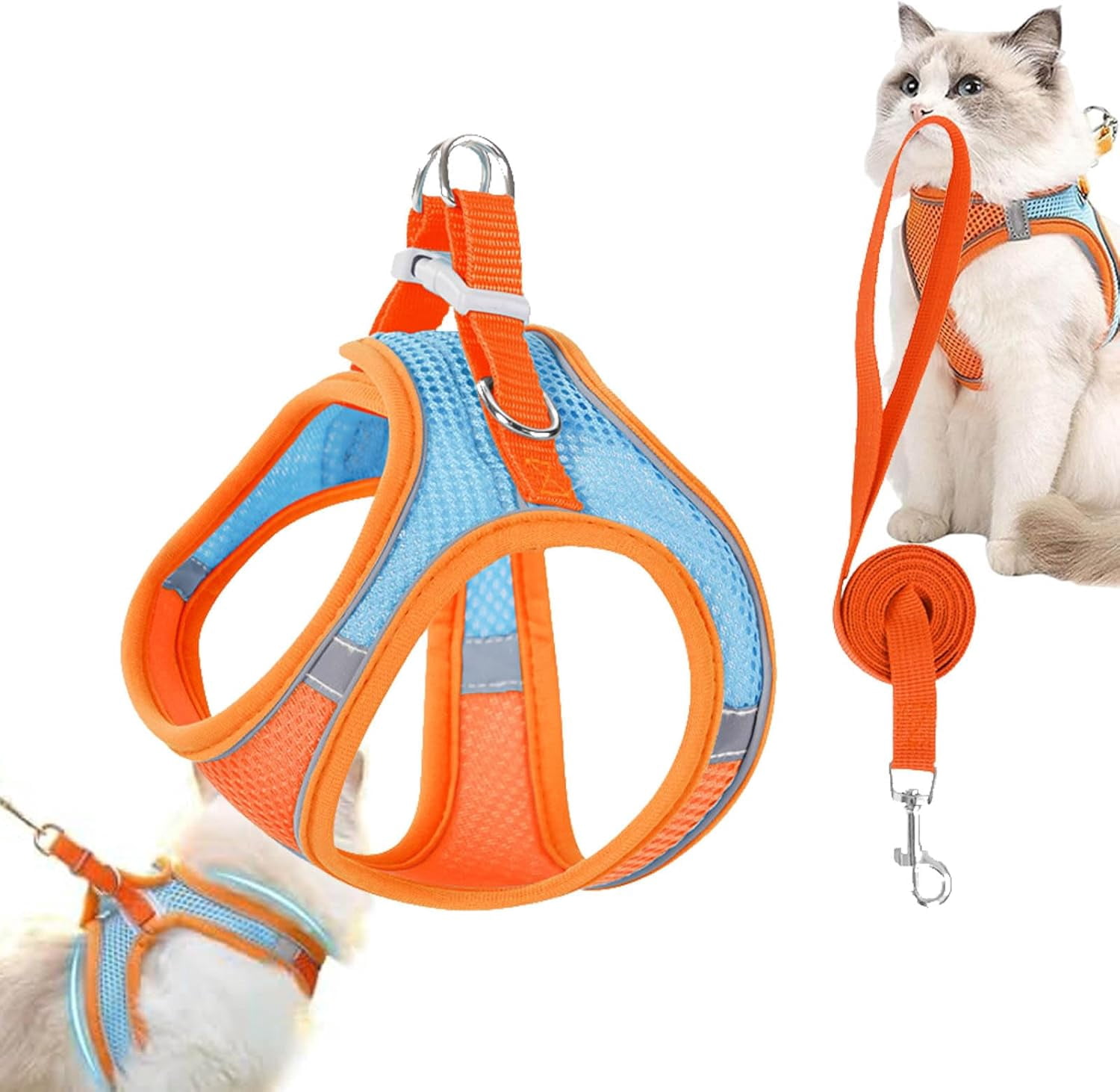 Image showcasing Stimulicat Cat Harness, Harness Escape Proof, Adjustable Soft Mesh Cat ...