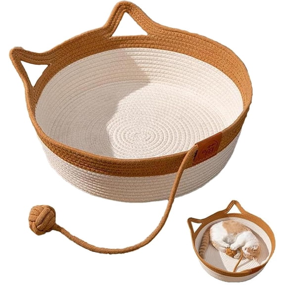 Stimulicat Handwoven Cat Basket, Instinct Basket for Cats, Natural Rope