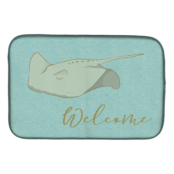 Sting Ray Welcome Dish Drying Mat