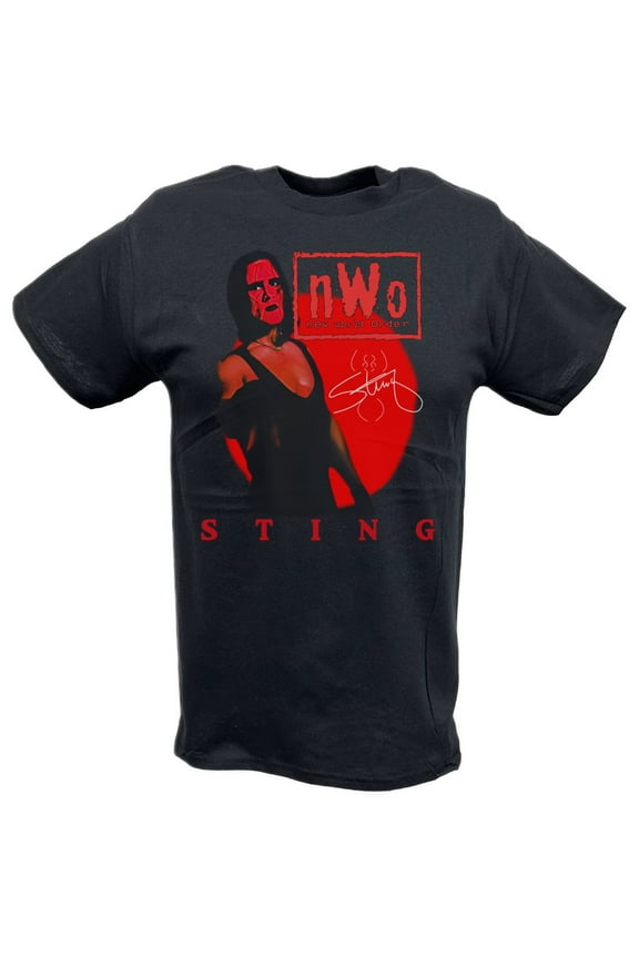 Sting Red nWo Painted Face Black T-shirt