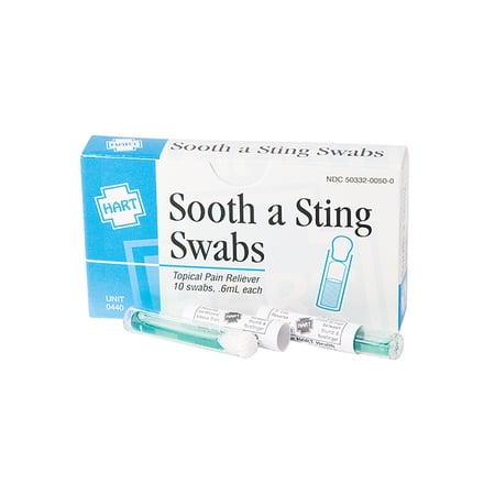 Sting Relief Swabs, 10/Box