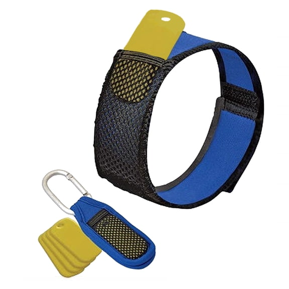 Sting Shield Mosquito Repellent Bracelet & Quick Clip Indoor Outdoor Repellent Wristband Waterproof Refillable (Blue)