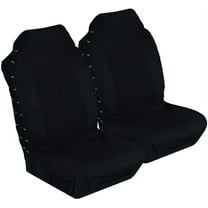 StingRay Heavy Duty Car Seat Cover - Universal Fit, Water Resistant Poly Canvas, Black Front Seat Covers