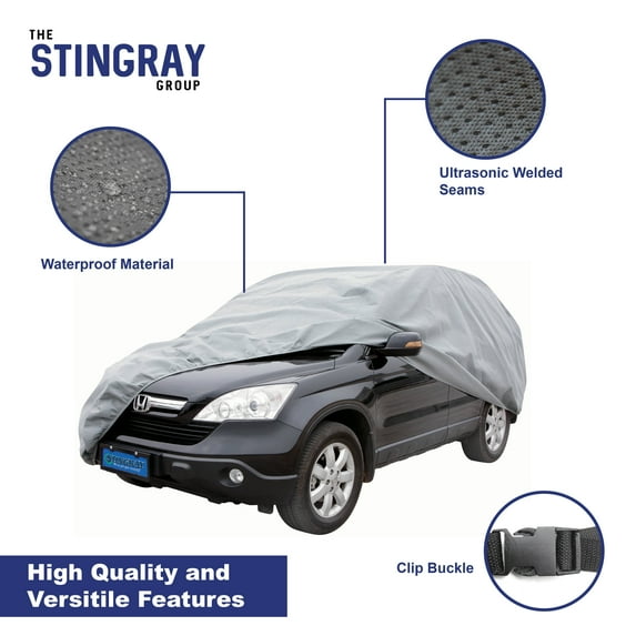 StingRay SUV Car Cover, Scratch Resistant, Dust Protection, Waterproof, Easy Installation Car Cover, Large SUV Car Cover, Extra Large SUV Car Cover, Environmental Protection, Car Accessories (Large)