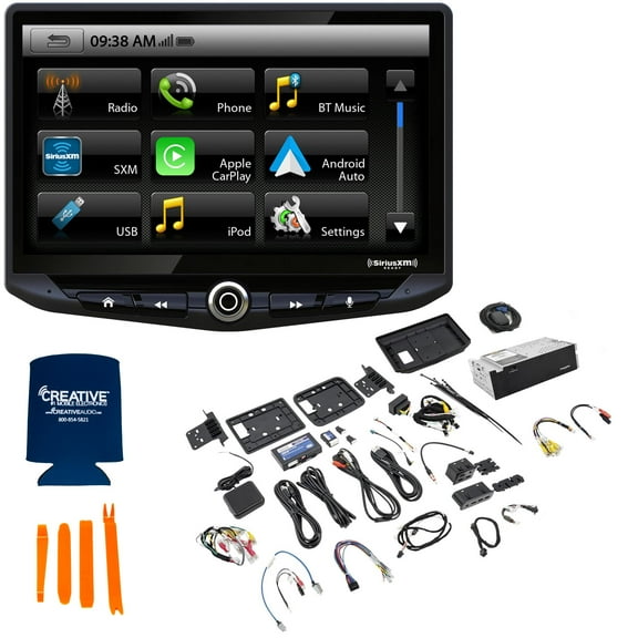 Stinger 2013-18 +19 Classic RAM Truck Heigh10 10" In-dash Infotainment System with SRK-RAM13H Ram Truck Flush-Mount Dash Kit