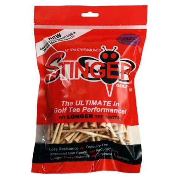 Stinger Golf Pro XL Natural Golf Tees New