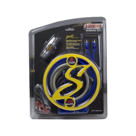 Stinger 4GA Copper 1200W Complete Amplifier Installation Wiring Kit