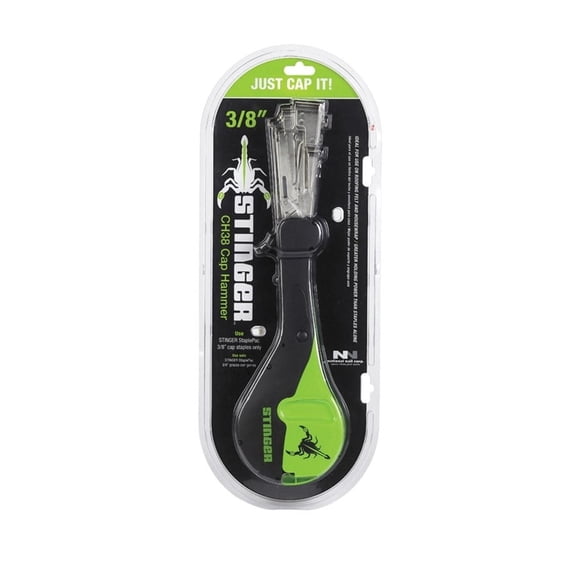 National Nail Hammer Tacker Stapler CH38 Manual - 3/8 Inch Cap - Multicolor