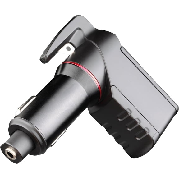 Stinger Car Emergency Escape Tool, Spring-Loaded Window Breaker, Car Safety Hammer, Seatbelt Cutter and Window Glass Breaker, USB Car Charger, 2 USB Ports Max 2.4A (Black)