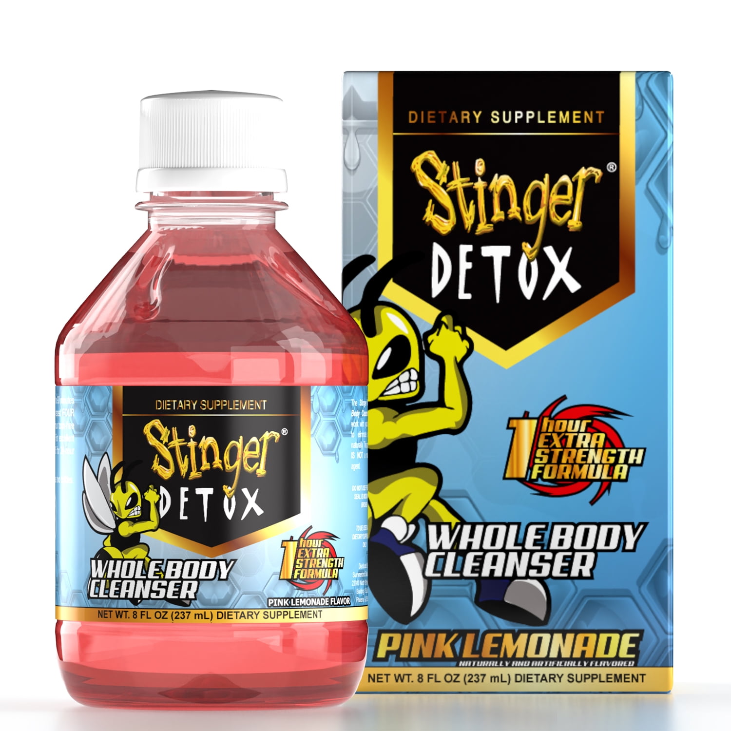 Stinger Total Cleansing Detox 1 Hr Extra Strength Drink Pink Lemonade