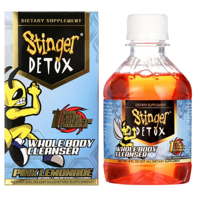 Stinger Detox Whole Body Cleanser 1 Hr Extra Strength Drink Pink
