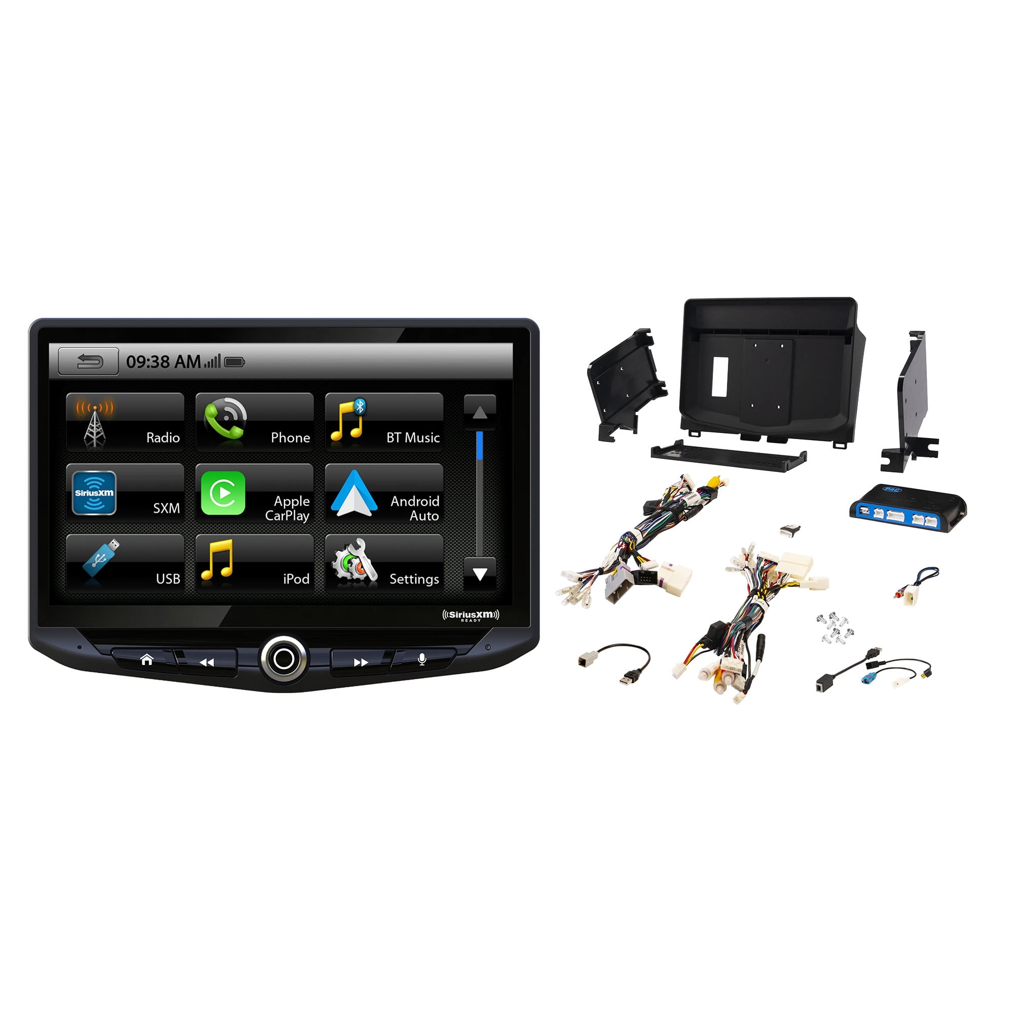 Stinger Heigh10 10 In-dash Infotainment System compatible with Apple  CarPlay & Android Auto, Includes installation kit compatible with 2014-21  Tundra 