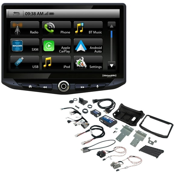 Stinger Heigh10 UN1810 Digital Multimedia Receiver, Apple CarPlay/Android Auto & SRK-JK11H Install Kit Compatible With Wrangler JK 11-18