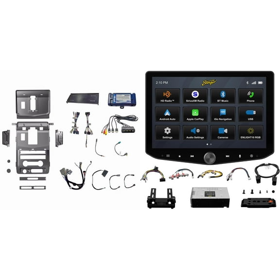 Stinger IX210 HORIZON10 10.1-inch FLOATING MULTIMEDIA INFOTAINMENT DISPLAY SYSTEM with SR-F15009HX FORD F-150 INSTALLATION KIT FOR HORIZON10 MULTIMEDIA HEAD UNIT