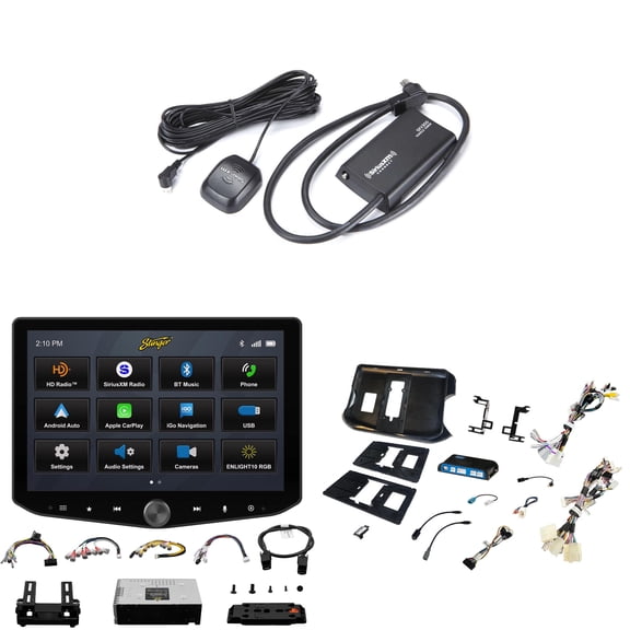 Stinger Ix210 Horizon10 10.1-Inch Floating Multimedia Infotainment Display System With Sr-Tac16hx Tacoma Installation Kit For Horizon10 Multimedia Head Unit And Sxv300v1 Sat Radio Tuner