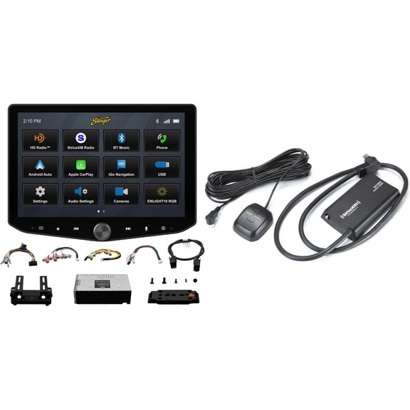 Stinger Ix210 Horizon10 10.1-Inch Floating Multimedia Infotainment Display System With Sxv300v1 Satellite Radio Tuner