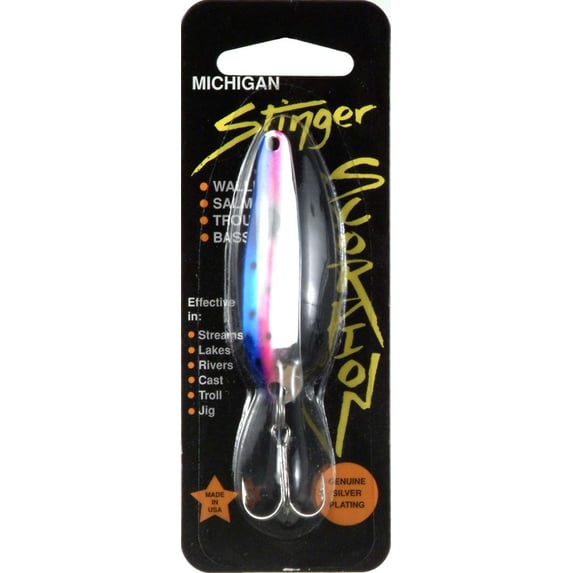 Michigan Stinger Scorpion,Silver Smooth Rainbow Trout 2.25"