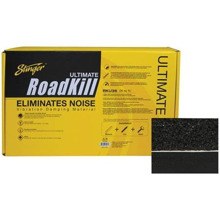 Stinger - RoadKill Ultimate 18" x 32" Sound Damping Bulk Kit (9-Pack) - Black/Silver