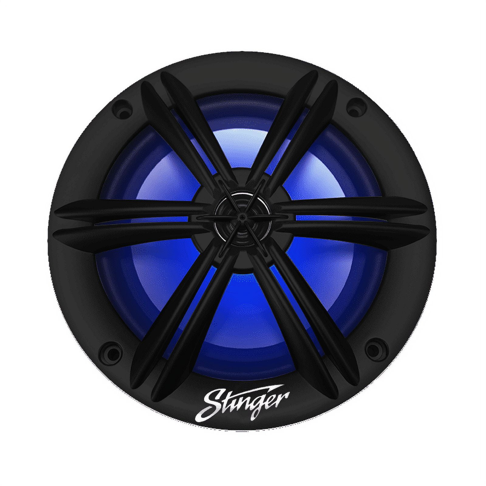 Stinger SEA65RGBB 150w 6.5” Marine Coaxial Stereo Speakers RGB LED Lit