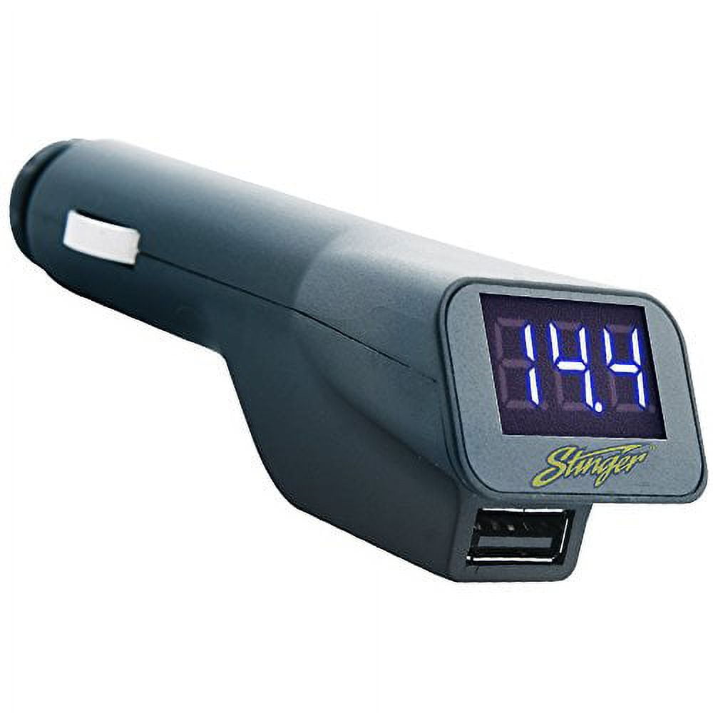 Stinger SGP12 12 Volt Plug High Visibility LED Voltage Meter / Usb