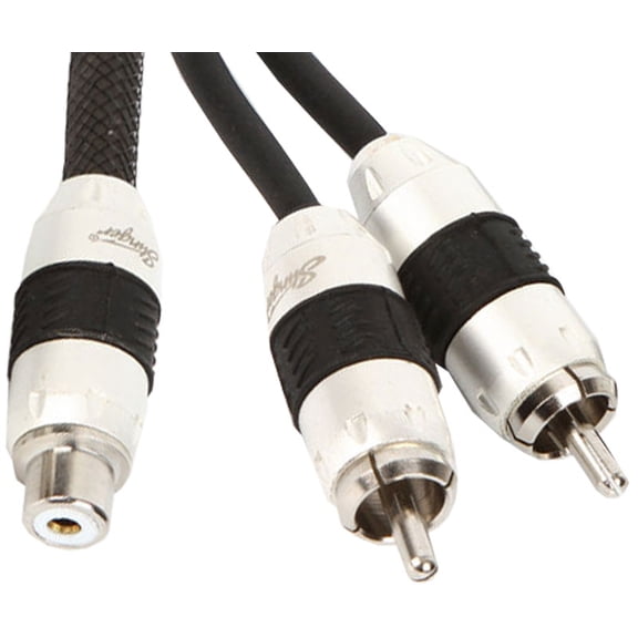 Stinger SI82YM Car Audio 8000 Series 1 Female - 2 Male Rca Y-Adaptor Cable New