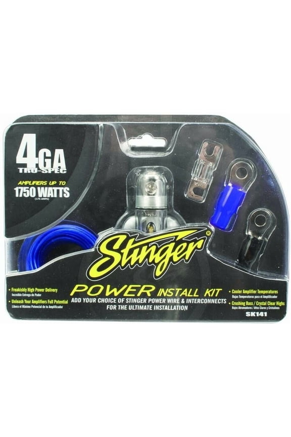 Stinger SK141 Power Install Kit 4GA Up To 1000 Watts Or 100 Amps