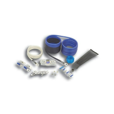 Stinger - 6000 Series 8GA Power Amplifier Wiring Kit for Car Audio Systems up to 800W/70A - Blue