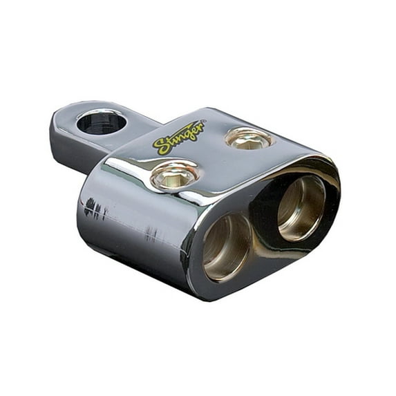 Stinger SPT5201 PRO Classic Dual 1/0 Gauge Inputs to 5/16" Ring Shock-Krome Terminal