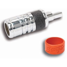Stinger SPT522 Chrome 4 Ga Input To 8 Ga Pin Wire Reducer W/ Red & Black Bands