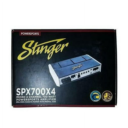 Stinger - Micro 4-Channel 700W Marine and Powersports Amplifier - Silver
