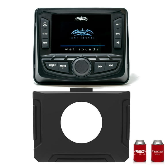 Stinger SPXRZRDASH 2014-2018 (19 CLASSIC) POLARIS RZR UNIVERSAL 3" GAUGE DASH KIT and Wet Sounds WS-MC2 Waterproof Radio