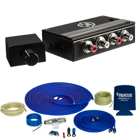 Stinger SS1200XS 4GA Copper 1200W Amplifier Wiring Kit with Memphis LLD2A 2-Channel Line Output Converter/Line Driver