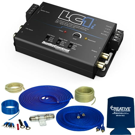 Stinger SS600XS 8GA Copper 600W Amplifier Wiring Kit with AudioControl LC1i 2-Channel Line Output Converter/Line Driver