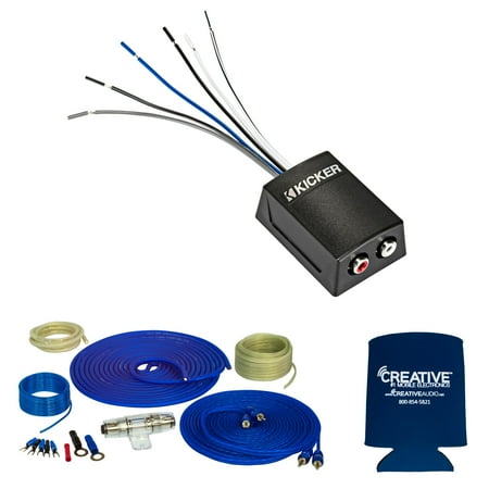 Stinger SS600XS 8GA Copper 600W Amplifier Wiring Kit with Kicker 46KISLOC2 2-Channel Line Output Converter