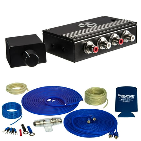 Stinger SS600XS 8GA Copper 600W Amplifier Wiring Kit with Memphis LLD2A 2-Channel Line Output Converter/Line Driver
