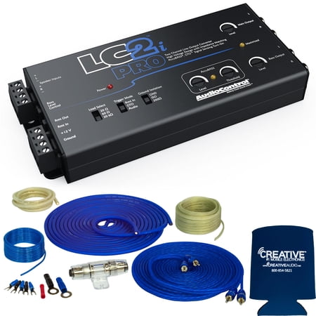 Stinger SS600XS 8GA Copper 600W Complete Amplifier Wiring Kit with AudioControl LC2i-PRO 2-channel line output converter