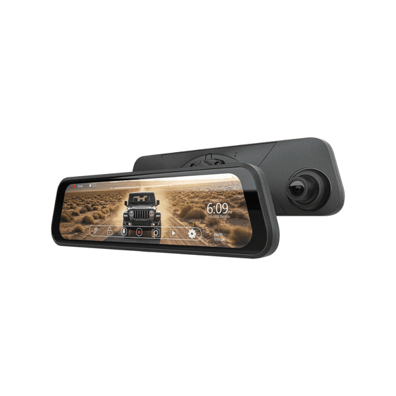 Stinger STR4KE 9.66" Rear-View Mirror Monitor w/ 4K Dash Cam & 2K Back-Up Cam