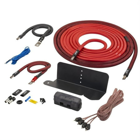 Stinger - 2-Channel 4GA Under-Seat Amplifier Wiring Kit for Select Ford Bronco Vehicles - Black