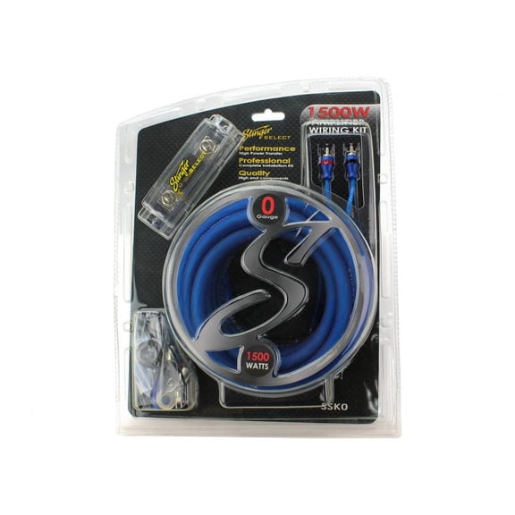 Stinger Select 0-Gauge Wiring Kit with Ultra-Flexible CCA Cables for Car Electronics Installation
