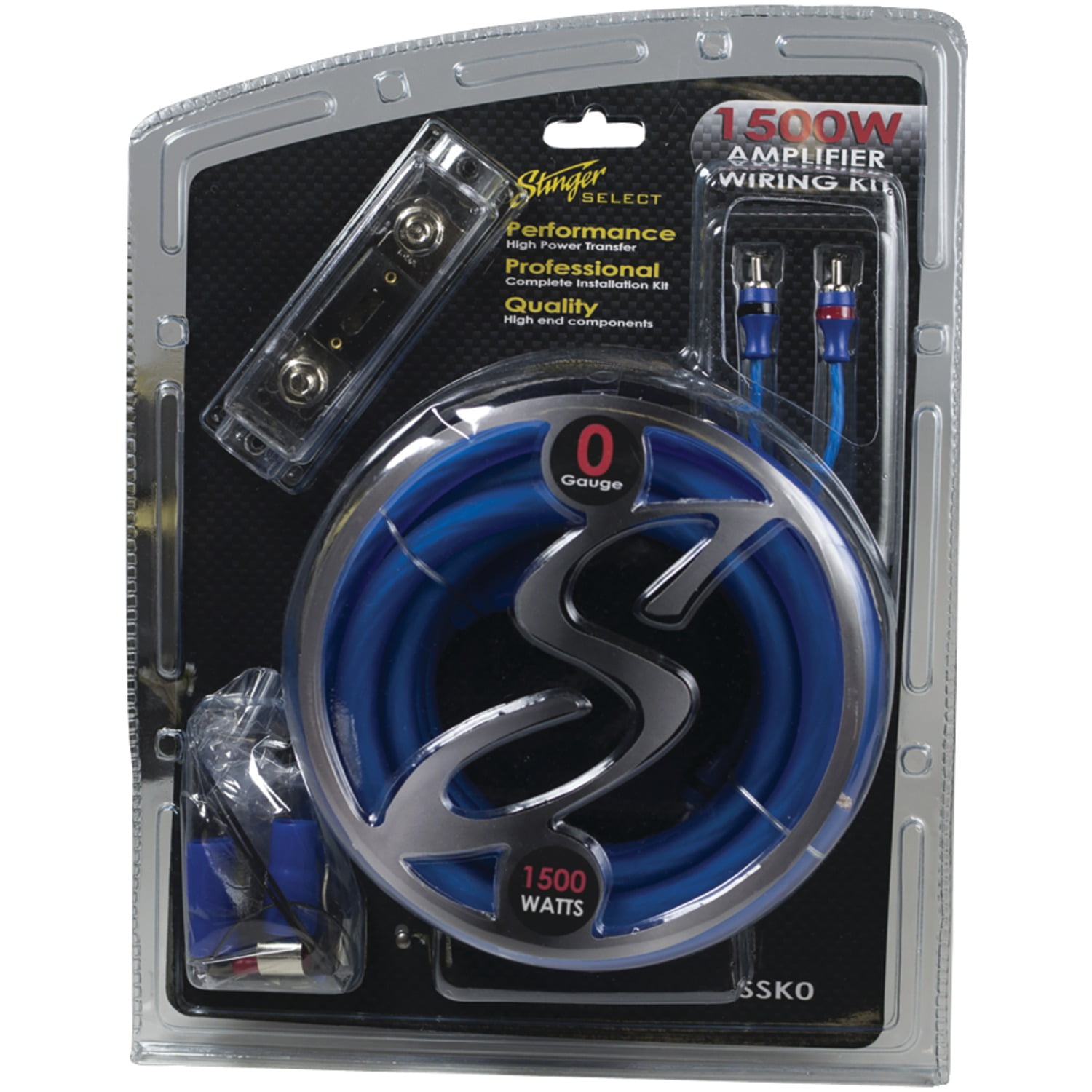 Stinger Select 0Gauge Wiring Kit with UltraFlexible CCA Cables for Car Electronics