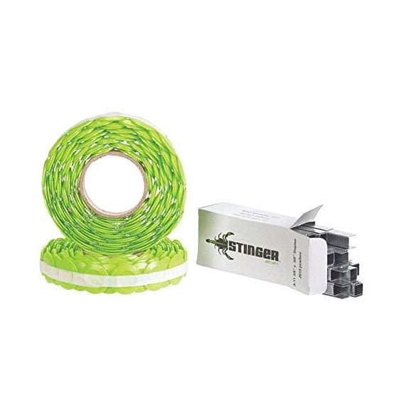 Stinger StaplePac 3/8 in. L x 1 in. W Plastic Wide Crown Caps and Staples 18 Ga.$$Hardware