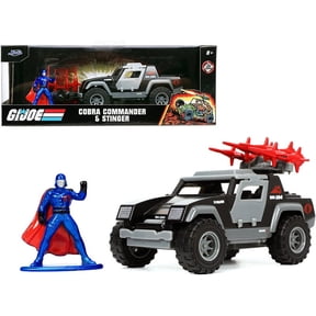 Stinger with Missile Launcher and Cobra Commander Diecast Figurine G.I. Joe Hollywood Rides Series 1/32 Diecast Model Car by Jada