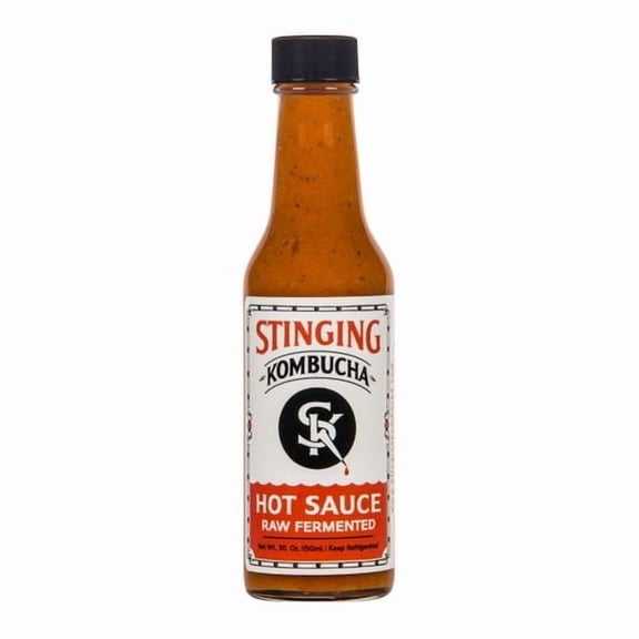 Stinging Kombucha Hot Sauce, Raw Fermented-5 floz