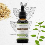 Secrets Of The Tribe Stinging Nettle Root Organic Dietary Supplement, Natural Herbal Tincture for Certified Organic Stinging Nettle Urtica dioica Dried Root, Alcohol Extract, Drops 2 oz