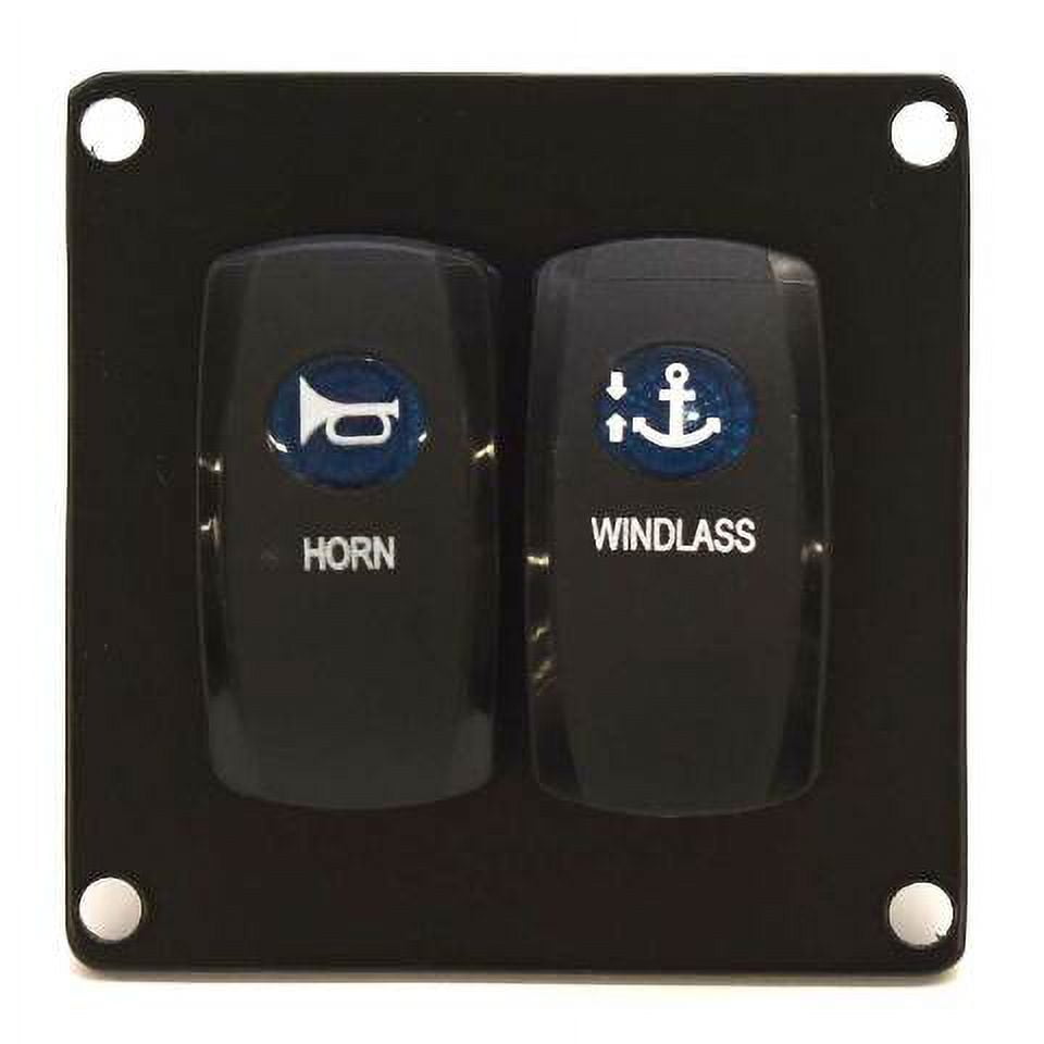Stingray Boat Switch Panel 240-07206-P | Horn Windlass Black Aluminum ...