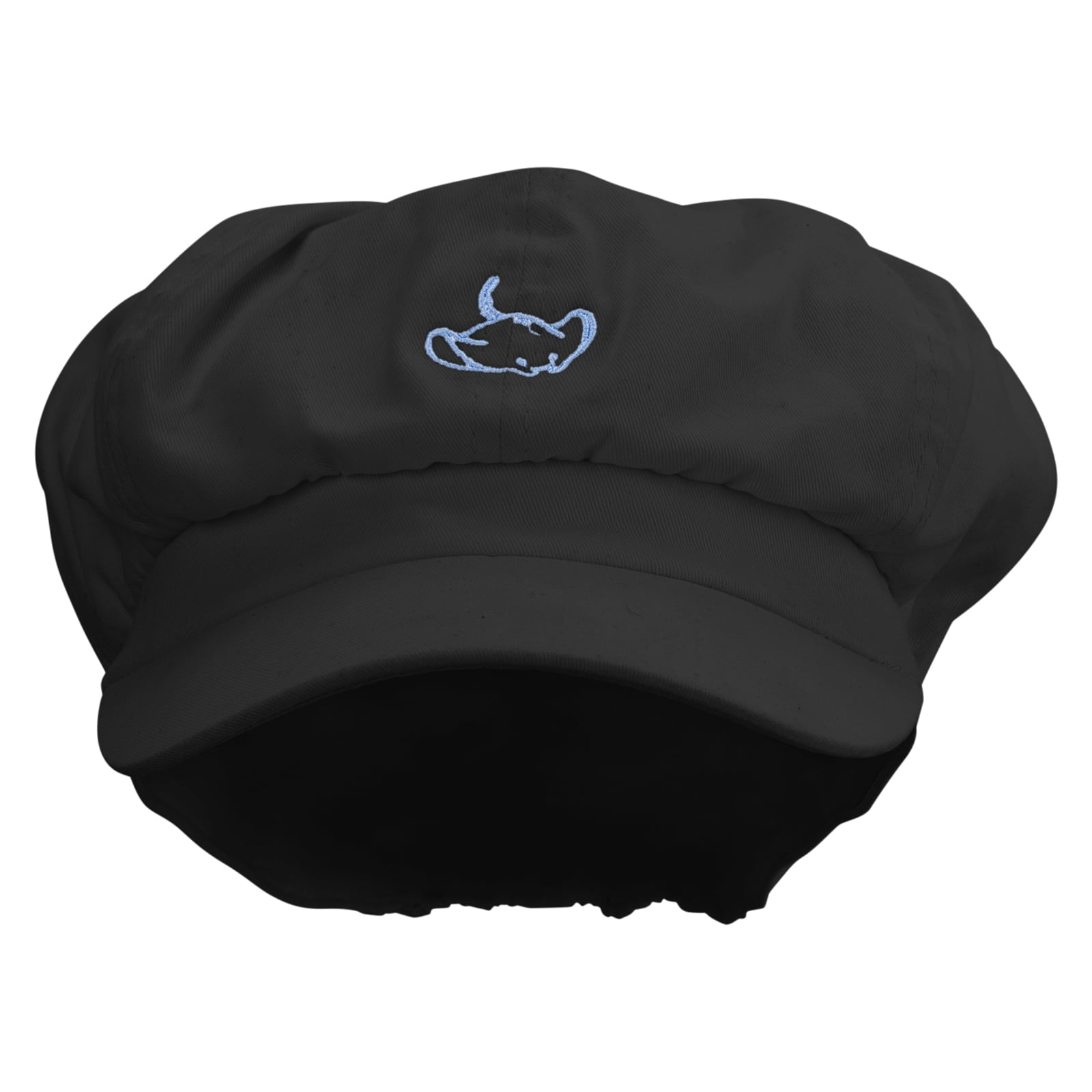 Stingray Embroidered Cotton Elastic Big Size Newsboy Cap - Black XL-2XL ...